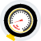 An illustration of a tire pressure gauge.