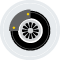 An illustration of a brake on a tire.