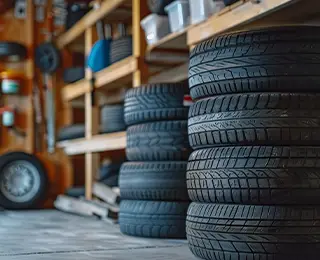 Stack of old tires
