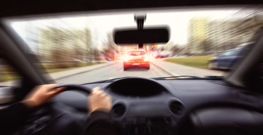 Car braking in traffic