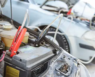 Checking a battery with a multimeter