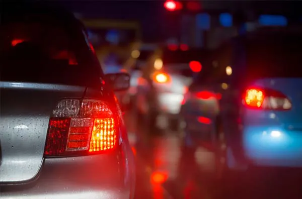 Brake lights of a car